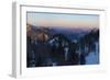 View towards Karwendel Mountains, Mt. Jochberg and Mt. Benediktenwand.-Martin Zwick-Framed Photographic Print