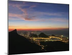 View towards Lagoa Neighbourhood from Tijuca Forest National Park at dawn, Rio de Janeiro, Brazil, -Karol Kozlowski-Mounted Photographic Print