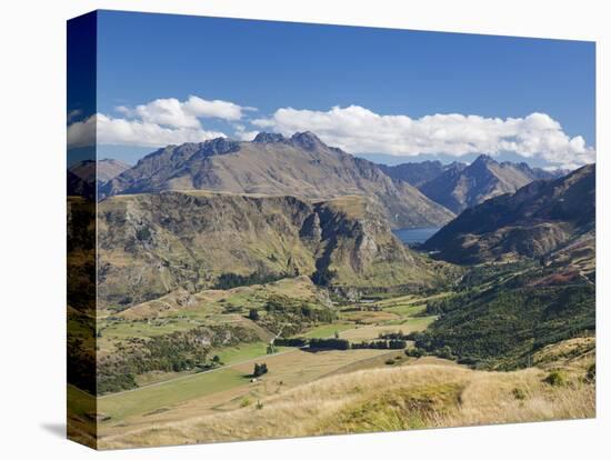 View towards Lake Wakatipu from the Coronet Peak road, Queenstown, Queenstown-Lakes district, Otago-Ruth Tomlinson-Stretched Canvas