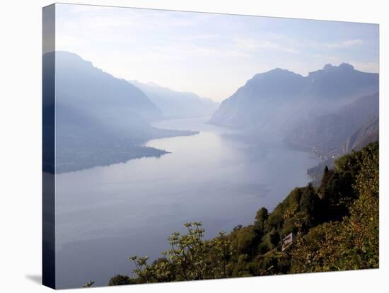 View Towards Lecco at Sunrise, Civenna, Bellagio, Lake Como, Lombardy, Italian Lakes, Italy, Europe-Frank Fell-Stretched Canvas