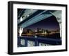 View Towards London's South Bank and the New City Hall from Arch on Tower Bridge in Central London-Andrew Watson-Framed Photographic Print