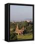 View Towards Old Bagan, with Ananda Temple and Thatbyinnyu Temple, Bagan (Pagan), Myanmar (Burma)-Stephen Studd-Framed Stretched Canvas