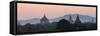 View Towards Old Bagan, with Ananda Temple Pagoda and Thatbyinnyu Temple at Sunset, Bagan (Pagan)-Stephen Studd-Framed Stretched Canvas