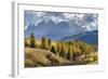 View towards Pale di San Martino, Focobon mountain range, in the Dolomites of Trentino, Italy.-Martin Zwick-Framed Photographic Print