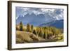View towards Pale di San Martino, Focobon mountain range, in the Dolomites of Trentino, Italy.-Martin Zwick-Framed Photographic Print
