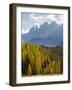 View towards Pale di San Martino, Focobon mountain range, in the Dolomites of Trentino, Italy.-Martin Zwick-Framed Photographic Print