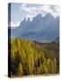 View towards Pale di San Martino, Focobon mountain range, in the Dolomites of Trentino, Italy.-Martin Zwick-Stretched Canvas