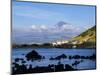View towards Porto Pim Whaling Station and Pico Mounain, Faial Island, Azores, Portugal, Atlantic,-Karol Kozlowski-Mounted Photographic Print