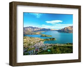 View Towards Queenstown, South Island, New Zealand-Miva Stock-Framed Photographic Print