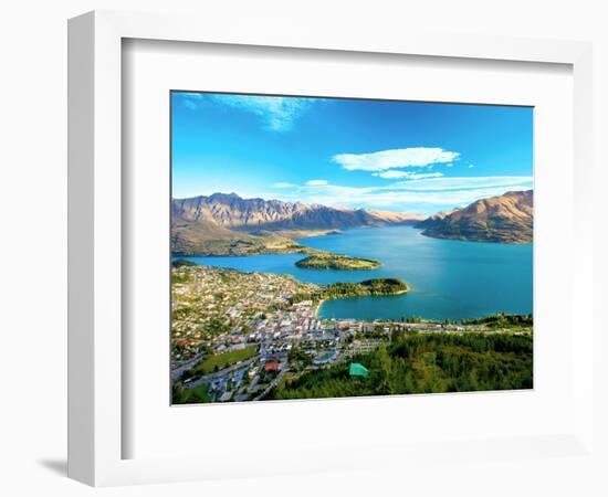 View Towards Queenstown, South Island, New Zealand-Miva Stock-Framed Photographic Print