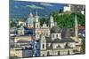 View towards Salzburg Cathedral, Collegiate Church and Fortress Hohensalzburg, Salzburg, Austria, E-Hans-Peter Merten-Mounted Photographic Print