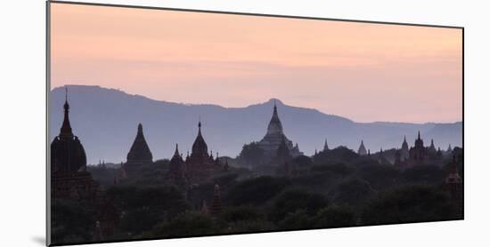 View Towards Shwesandaw Temple, Pagodas and Stupas at Sunset, Bagan (Pagan), Myanmar (Burma)-Stephen Studd-Mounted Photographic Print