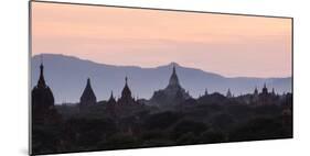 View Towards Shwesandaw Temple, Pagodas and Stupas at Sunset, Bagan (Pagan), Myanmar (Burma)-Stephen Studd-Mounted Photographic Print