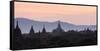 View Towards Shwesandaw Temple, Pagodas and Stupas at Sunset, Bagan (Pagan), Myanmar (Burma)-Stephen Studd-Framed Stretched Canvas