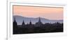 View Towards Shwesandaw Temple, Pagodas and Stupas at Sunset, Bagan (Pagan), Myanmar (Burma)-Stephen Studd-Framed Photographic Print