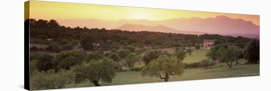 View Towards Sierra De Tramuntana Mountains, Near Muro, Majorca, Balearic Islands, Spain-John Miller-Stretched Canvas