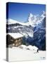 View Towards the Eiger, Murren, Swiss Alps, Switzerland-G Richardson-Stretched Canvas