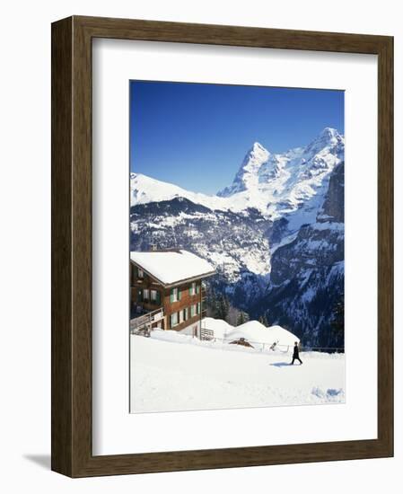 View Towards the Eiger, Murren, Swiss Alps, Switzerland-G Richardson-Framed Photographic Print