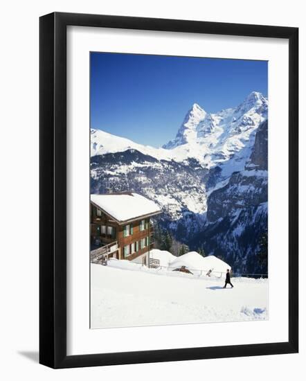 View Towards the Eiger, Murren, Swiss Alps, Switzerland-G Richardson-Framed Photographic Print