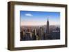 View towards the Empire State Building, Manhattan, New York City, New York, USA-null-Framed Art Print