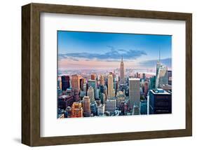 View towards the Empire State Building, Manhattan, New York City, New York, USA-null-Framed Art Print