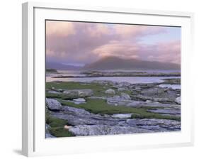 View Towards the Isle of Lewis and Old Schoolhouse, Taransay, Outer Hebrides, Scotland-Lee Frost-Framed Photographic Print