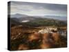 View Towards the Isle of Skye from Plockton Crags, Plockton, Ross Shire, Scotland, United Kingdom, -Jon Gibbs-Stretched Canvas