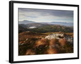 View Towards the Isle of Skye from Plockton Crags, Plockton, Ross Shire, Scotland, United Kingdom, -Jon Gibbs-Framed Photographic Print