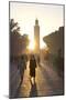 View Towards the Koutoubia Minaret at Sunset with Local People Walking Through the Scene-Lee Frost-Mounted Photographic Print