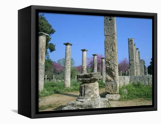 View Towards the Palaestra, Archaeological Site, Olympia, Unesco World Heritage Site, Greece-Tony Gervis-Framed Stretched Canvas