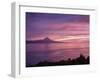 View towards the Pico Island at sunset, Sao Jorge Island, Azores, Portugal, Atlantic, Europe-Karol Kozlowski-Framed Premium Photographic Print