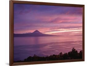 View towards the Pico Island at sunset, Sao Jorge Island, Azores, Portugal, Atlantic, Europe-Karol Kozlowski-Framed Photographic Print