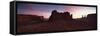 View Towards the Three Sisters at Dusk, Monument Valley Tribal Park, Arizona, USA-Lee Frost-Framed Stretched Canvas