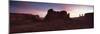 View Towards the Three Sisters at Dusk, Monument Valley Tribal Park, Arizona, USA-Lee Frost-Mounted Photographic Print