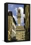 View Towards the Tower of the Palazzo Vecchio, Florence, Tuscany, Italy-John Woodworth-Framed Stretched Canvas