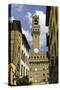 View Towards the Tower of the Palazzo Vecchio, Florence, Tuscany, Italy-John Woodworth-Stretched Canvas
