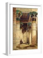 View under the Grand Portico, Philae, from Egypt and Nubia, Vol.1-David Roberts-Framed Giclee Print