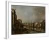 View Up the Grand Canal Toward the Rialto, C.1785-Francesco Guardi-Framed Giclee Print