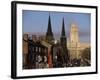 View up Woodhouse Lane to Clock Tower of the Parkinson Building, Leeds, Yorkshire, England-Adam Woolfitt-Framed Photographic Print