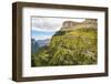 View west along the Ordesa Valley's north rim to distant Otal Peak, Ordesa National Park, Pyrenees,-Robert Francis-Framed Photographic Print