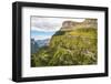 View west along the Ordesa Valley's north rim to distant Otal Peak, Ordesa National Park, Pyrenees,-Robert Francis-Framed Photographic Print