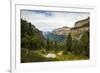 View west along the Ordesa Valley to distant Mondarruego and Otal peaks, Ordesa National Park, Pyre-Robert Francis-Framed Photographic Print