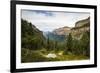 View west along the Ordesa Valley to distant Mondarruego and Otal peaks, Ordesa National Park, Pyre-Robert Francis-Framed Photographic Print