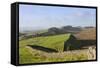 View West from Kings Hill to Housesteads Crags and Cuddy's Crags-James Emmerson-Framed Stretched Canvas