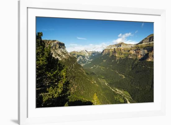 View west of the Ordesa Valley glacial trough from the Faja de Pelay hiking trail, Ordesa National -Robert Francis-Framed Photographic Print