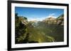 View west of the Ordesa Valley glacial trough from the Faja de Pelay hiking trail, Ordesa National -Robert Francis-Framed Photographic Print
