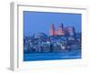 View with Duomo from Beach, Cefalu, Sicily, Italy-Walter Bibikow-Framed Photographic Print