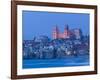 View with Duomo from Beach, Cefalu, Sicily, Italy-Walter Bibikow-Framed Photographic Print