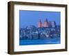 View with Duomo from Beach, Cefalu, Sicily, Italy-Walter Bibikow-Framed Photographic Print