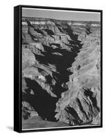 View With Shadowed Ravine "Grand Canyon From South Rim 1941" Arizona.  1941-Ansel Adams-Framed Stretched Canvas